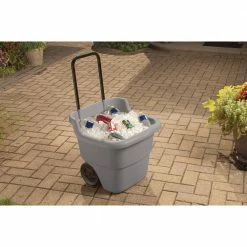 Suncast 2 cu.ft. Portable Plastic Gray Garden Cart -Outlet Vasesource Store suncast garden carts lc1250l 1f 1000