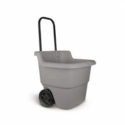 Suncast 2 cu.ft. Portable Plastic Gray Garden Cart