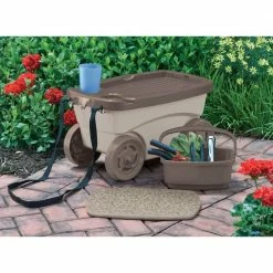Suncast Portable 12.25 in. x 13 in. Resin Garden Scooter -Outlet Vasesource Store suncast planter caddies gds200d 31 1000