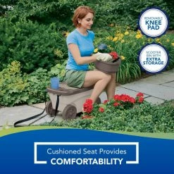 Suncast Portable 12.25 in. x 13 in. Resin Garden Scooter -Outlet Vasesource Store suncast planter caddies gds200d 4f 1000