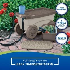 Suncast Portable 12.25 in. x 13 in. Resin Garden Scooter -Outlet Vasesource Store suncast planter caddies gds200d fa 1000