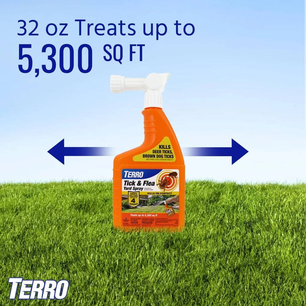 TERRO 32 oz. Tick and Flea Yard Spray 6 TERRO 32 oz. Tick and Flea Yard Spray - Image 4