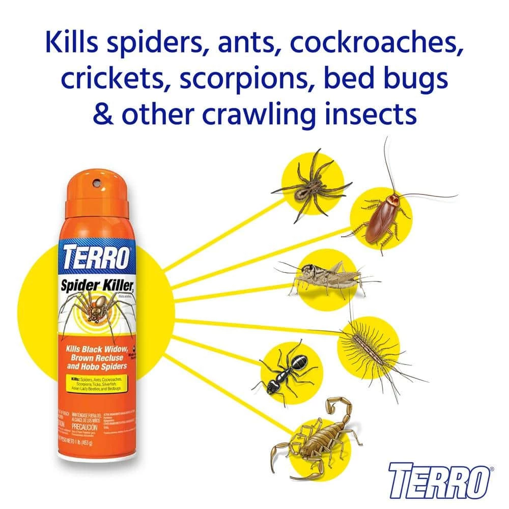 TERRO 16 oz. Spider Killer Aerosol Spray (2-Pack) 5 TERRO 16 oz. Spider Killer Aerosol Spray (2-Pack) - Image 3