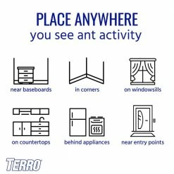 TERRO Indoor Liquid Ant Killer Baits (3-Pack) 18 TERRO Indoor Liquid Ant Killer Baits (3-Pack) -Outlet Vasesource Store terro insect bait stations t300 3kit 44 1000