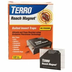 TERRO Roach Magnet Baited Insect Traps (12-Count) -Outlet Vasesource Store terro insect traps t256 c3 1000