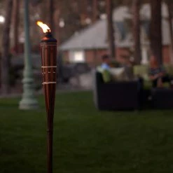 TIKI 60 in. Royal Polynesian Bamboo Torch Dark Finish (Pack of 4) -Outlet Vasesource Store tiki citronella torches 111316968 1f 1000