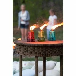 TIKI 6 in. Glass Tabletop Torch Trio (3 pack) -Outlet Vasesource Store tiki citronella torches 111511868 1f 1000