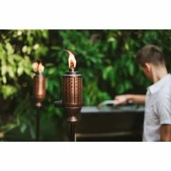 TIKI 65 in. Cabos Metal Torch Copper -Outlet Vasesource Store tiki citronella torches 111715468 4f 1000