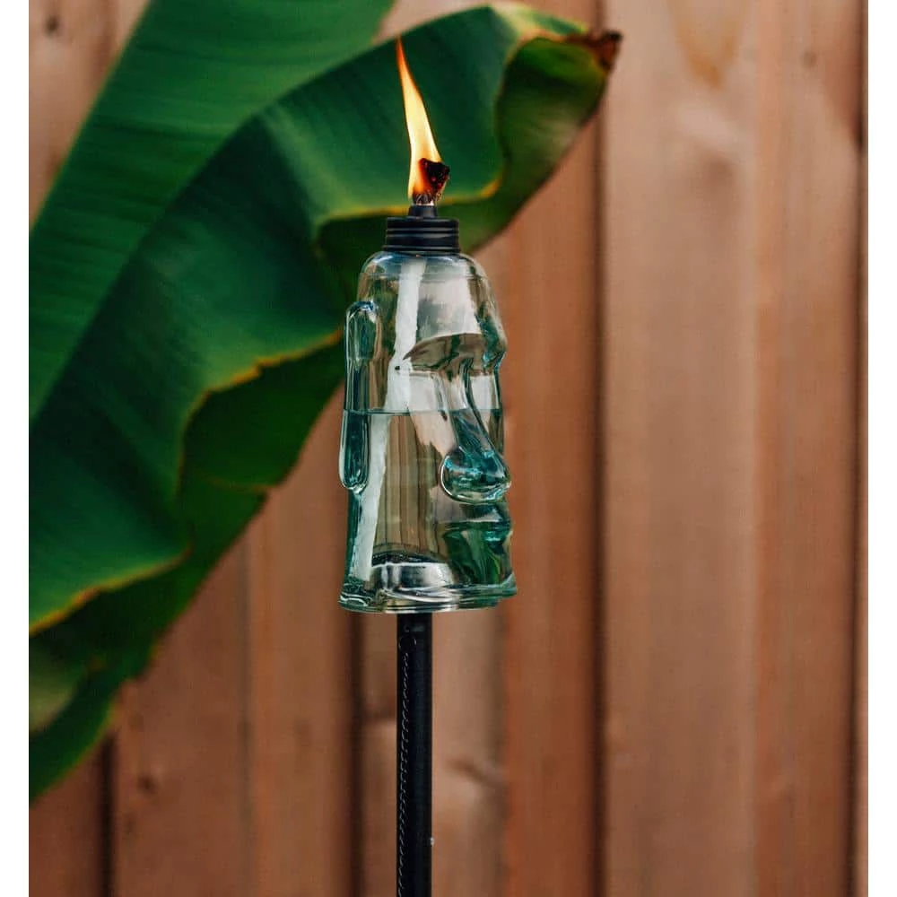 TIKI 65 in. King Oahu Glass Torch Blue 4 TIKI 65 in. King Oahu Glass Torch Blue - Image 2