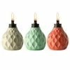 TIKI 6 in. Marine Glass Table Torch Seaside Escape Ivory, Coral and Blue (3-Pack) -Outlet Vasesource Store tiki citronella torches 111718268 64 1000