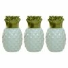 TIKI 6.5 in. Pineapple Paradise Glass Table Torch White/Gold (3-Pack) -Outlet Vasesource Store tiki citronella torches 111718368 64 1000
