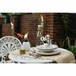 TIKI 6.5 in. Pineapple Paradise Glass Table Torch White/Gold (3-Pack) -Outlet Vasesource Store tiki citronella torches 111718368 c3 1000