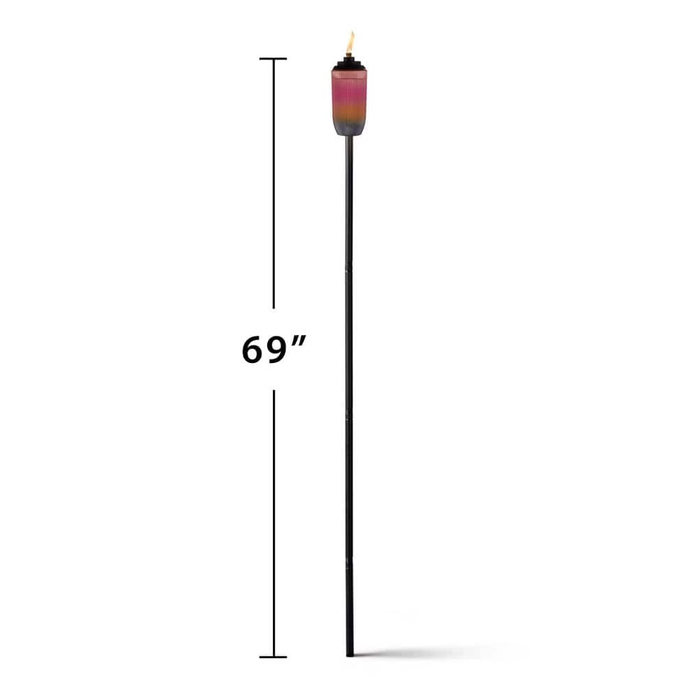 TIKI Easy Install 69 in. Torch Glass Rainbow 8 TIKI Easy Install 69 in. Torch Glass Rainbow - Image 6