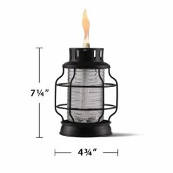 TIKI 7.20 in. Table Torch Lantern Metal Black (2-Pack) -Outlet Vasesource Store tiki citronella torches 1121120 44 1000