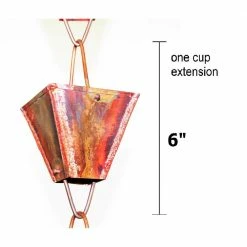 U-nitt 8.5 ft. Pure Copper XL Square Rain Chain -Outlet Vasesource Store u nitt rain chains 3121url 44 1000