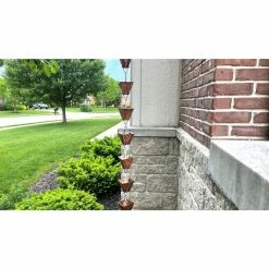 U-nitt 8.5 ft. Pure Copper XL Square Rain Chain -Outlet Vasesource Store u nitt rain chains 3121url 4f 1000