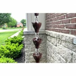 U-nitt 8.5 ft. Bronze Aluminum Charm Rain Chain -Outlet Vasesource Store u nitt rain chains 3148brz 4f 1000