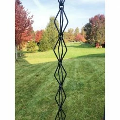 U-nitt 8.5 ft. Black Diamond Link Rain Chain -Outlet Vasesource Store u nitt rain chains 6002blk 4f 1000