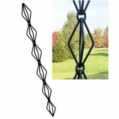 U-nitt 8.5 ft. Black Diamond Link Rain Chain