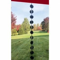 U-nitt 8.5 ft. Black Medallion Link Rain Chain -Outlet Vasesource Store u nitt rain chains 6003blk 1f 1000