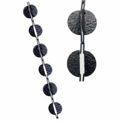 U-nitt 8.5 ft. Black Medallion Link Rain Chain