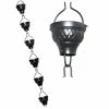 U-nitt 8.5 ft. Black Aluminum Lace Rain Chain -Outlet Vasesource Store u nitt rain chains 786 1062a 64 1000