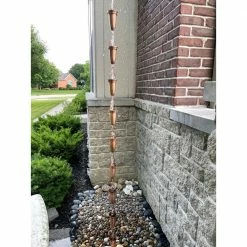 U-nitt 8.5 ft. Pure Copper Stamped Rain Chain 10 U-nitt 8.5 ft. Pure Copper Stamped Rain Chain -Outlet Vasesource Store u nitt rain chains 786 231 1f 1000