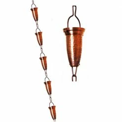 U-nitt 8.5 ft. Pure Copper Stamped Rain Chain 11 U-nitt 8.5 ft. Pure Copper Stamped Rain Chain -Outlet Vasesource Store u nitt rain chains 786 231 44 1000
