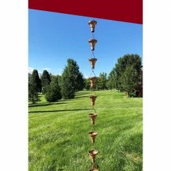 U-nitt 8.5 ft. Pure Copper Naomi Rain Chain 11 U-nitt 8.5 ft. Pure Copper Naomi Rain Chain -Outlet Vasesource Store u nitt rain chains 786 232 44 1000