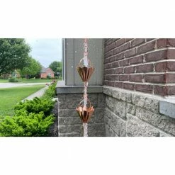 U-nitt 8.5 ft. Copper Natsu Rain Chain 8 U-nitt 8.5 ft. Copper Natsu Rain Chain -Outlet Vasesource Store u nitt rain chains 786 5570cp c3 1000