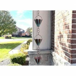 U-nitt 8.5 ft. Bronze Natsu Rain Chain: with Patina 11 U-nitt 8.5 ft. Bronze Natsu Rain Chain: with Patina -Outlet Vasesource Store u nitt rain chains 786 5570pa 1f 1000