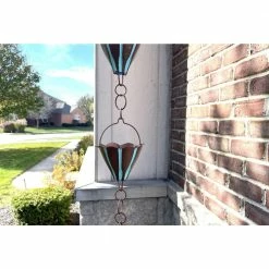 U-nitt 8.5 ft. Bronze Natsu Rain Chain: with Patina 10 U-nitt 8.5 ft. Bronze Natsu Rain Chain: with Patina -Outlet Vasesource Store u nitt rain chains 786 5570pa 4f 1000