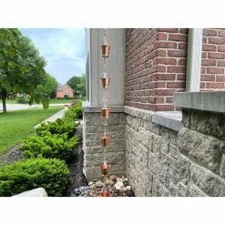 U-nitt 8.5 ft. Pure Copper Bucket Rain Chain -Outlet Vasesource Store u nitt rain chains 8146 4f 1000