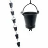 U-nitt 8.5 ft. Black Aluminum Bucket Rain Chain