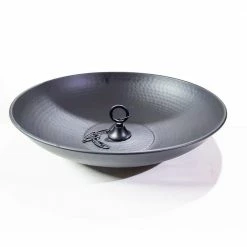 U-nitt 16 in. Black Aluminum Rain Chain Anchoring Basin