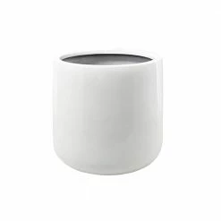 Vasesource Syrah 13 in. x 13 in. x 13 in. Opening White Round Bottom Fiberglass Planter