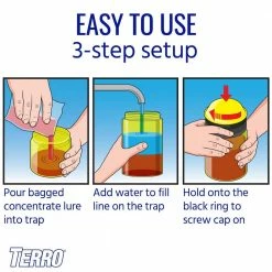 TERRO Outdoor Reusable Wasp and Fly Trap -Outlet Vasesource Store yellow terro insect traps t512 76 1000