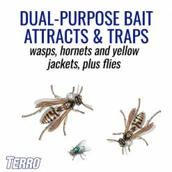 TERRO Outdoor Reusable Wasp and Fly Trap -Outlet Vasesource Store yellow terro insect traps t512 c3 1000